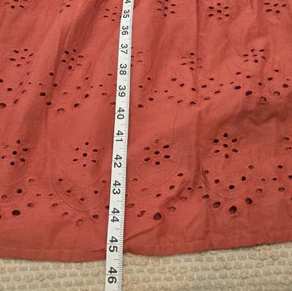 Meadow Rhodes women's maxi Orange dress balloon sleeve size Large - Picture 6 of 10